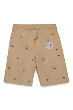N°21 Shorts in popeline allover Palms | Bambino Shorts