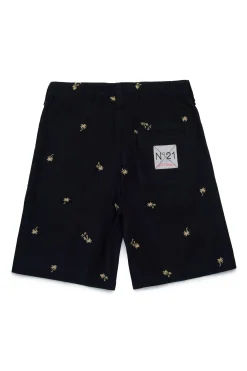 N°21 Shorts in popeline allover Palms | Bambino Shorts