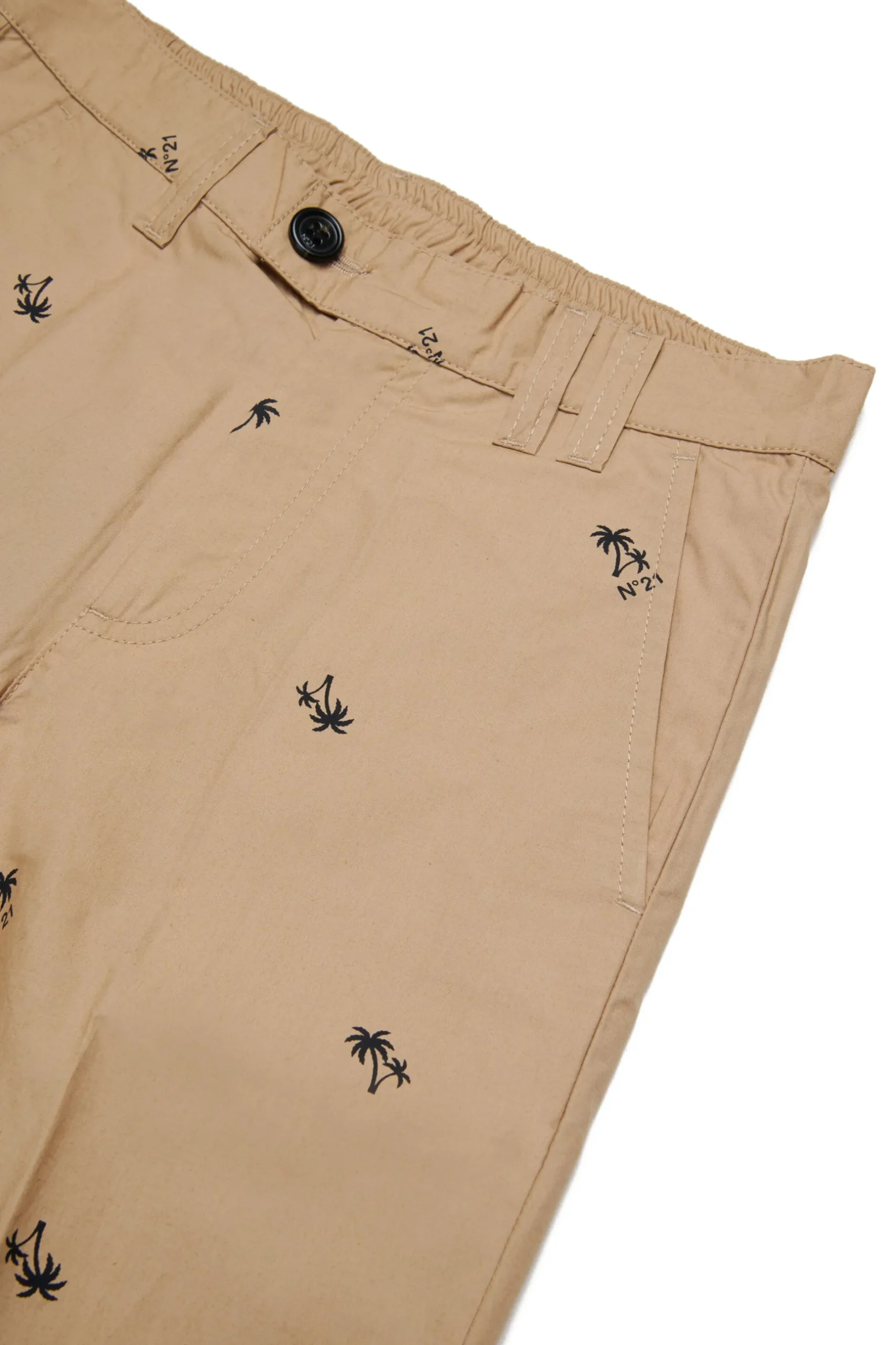 N°21 Shorts in popeline allover Palms | Bambino Shorts