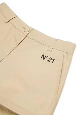 N°21 Shorts in popeline con logo | Shorts