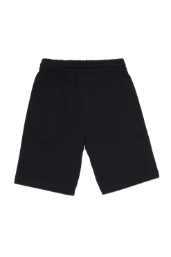 N°21 Shorts neri in felpa con logo | Bambino Shorts