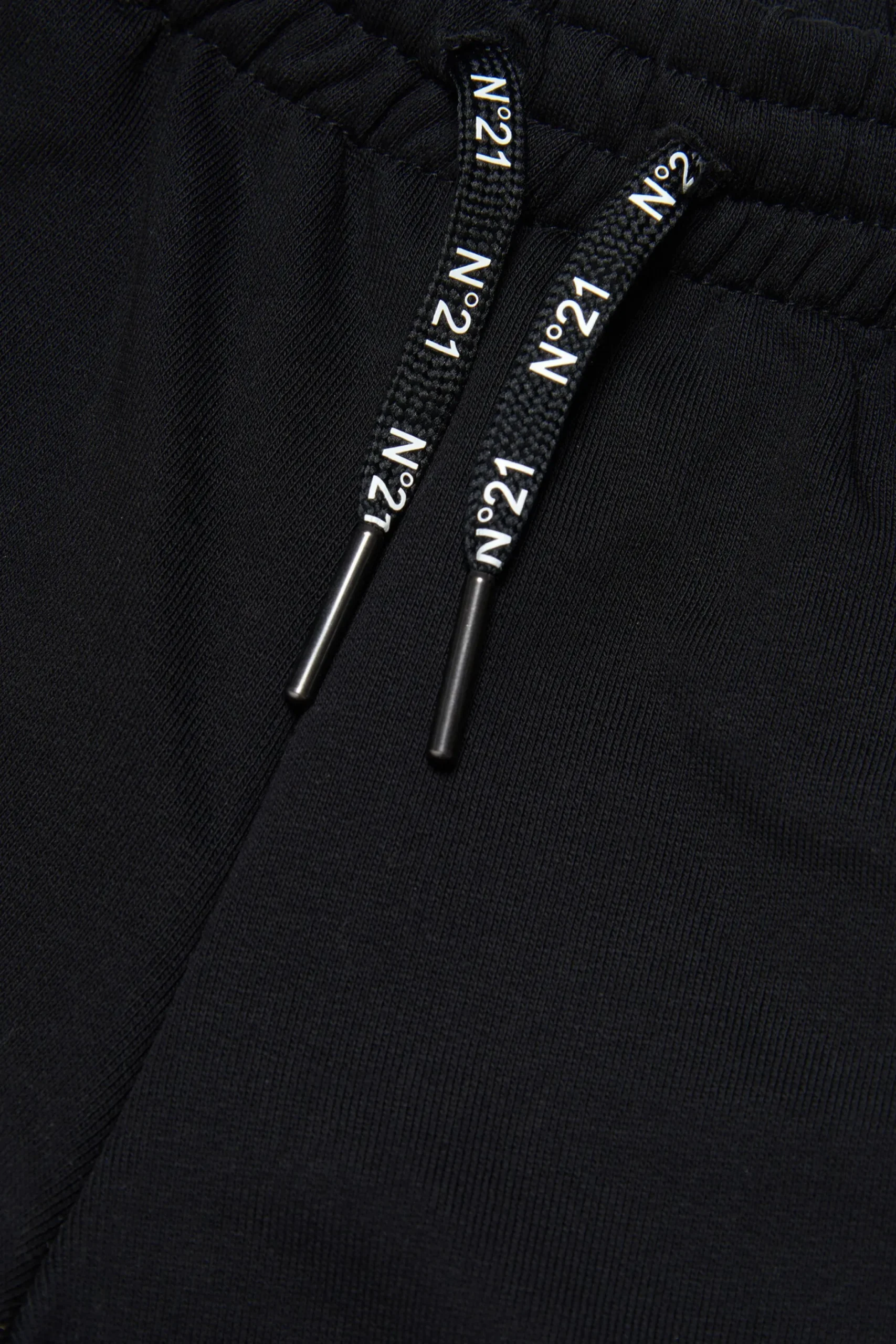 N°21 Shorts neri in felpa con logo | Bambino Shorts
