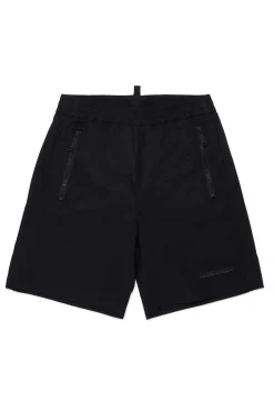 DSQUARED2 Shorts stile tennis in cotone tecnico | Bambino Shorts | Activewear