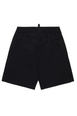 DSQUARED2 Shorts stile tennis in cotone tecnico | Bambino Shorts | Activewear