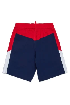 DSQUARED2 Shorts stile tennis in cotone tecnico | Bambino Shorts | Activewear