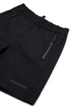 DSQUARED2 Shorts stile tennis in cotone tecnico | Bambino Shorts | Activewear