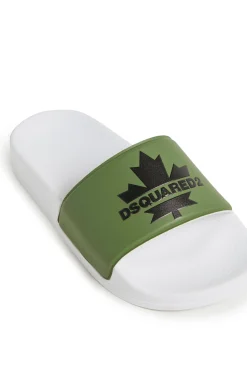 DSQUARED2 Slide slippers with Maple Leaf | Bambino Sandali E Ciabatte | Ciabatte E Sandali