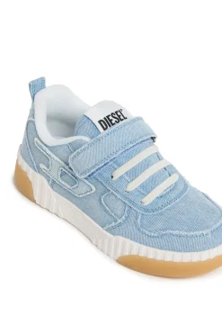 DIESEL Sneakers basse D-Skt Strap in denim | Bambino Denim-Mania | Denim-Mania