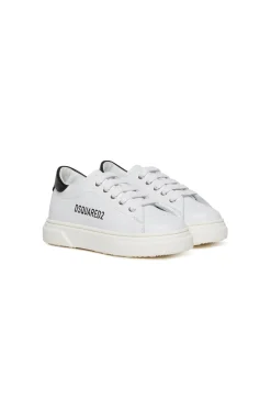 DSQUARED2 Sneakers basse in pelle con logo | Scarpe | Neonato