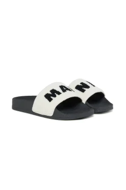 MARNI Sponge slide slippers with maxi logo | Bambino Sandali E Ciabatte | Ciabatte E Sandali