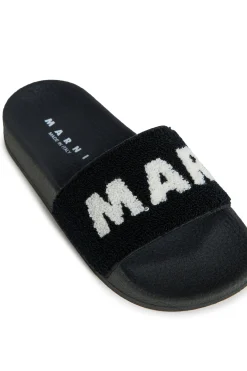 MARNI Sponge slide slippers with maxi logo | Bambino Sandali E Ciabatte | Ciabatte E Sandali