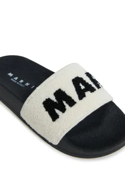 MARNI Sponge slide slippers with maxi logo | Bambino Sandali E Ciabatte | Ciabatte E Sandali