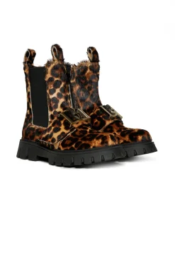 DSQUARED2 Stivali Chelsea in pelle leopardata | Stivali E Anfibi | Anfibi E Stivali