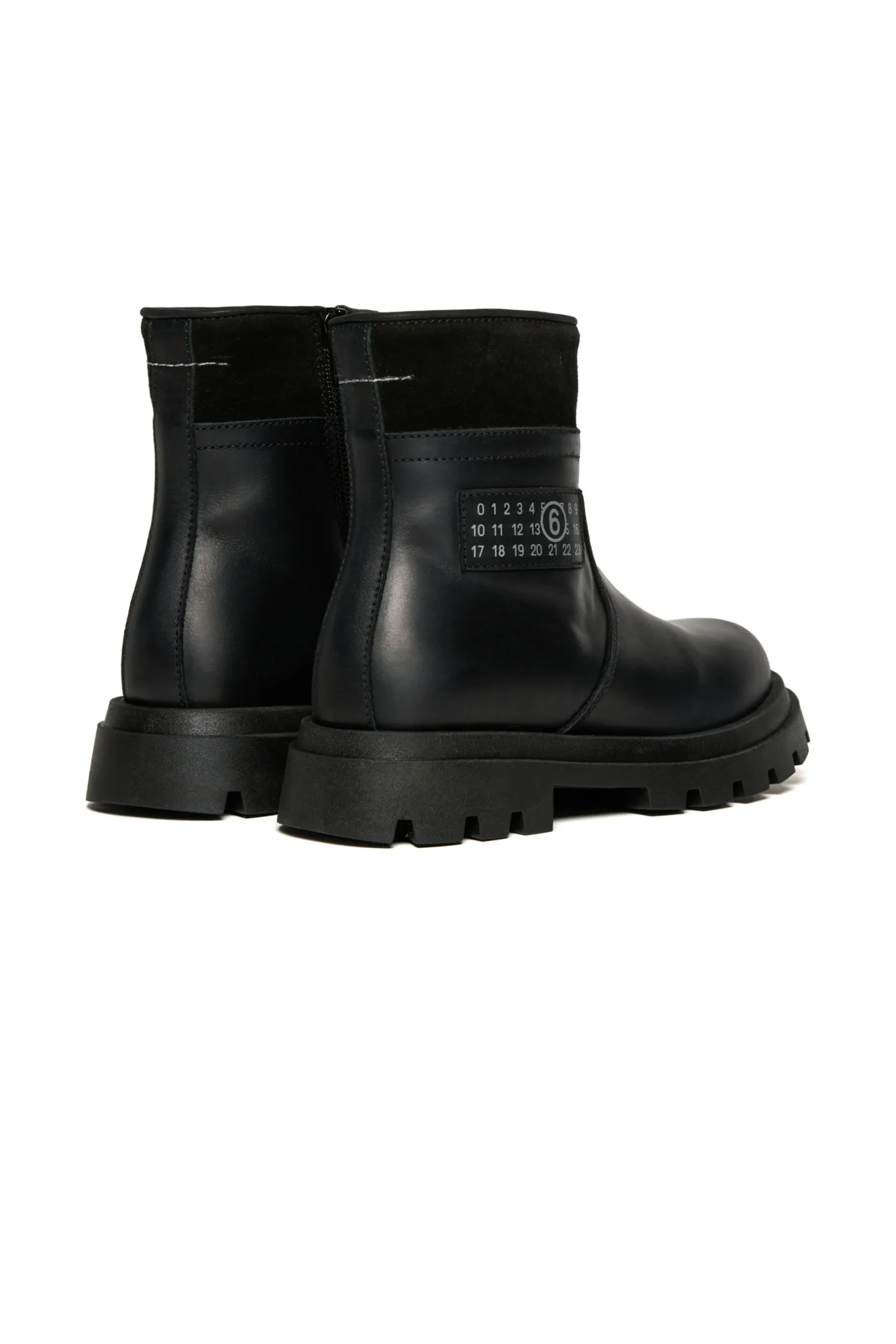 MM6 MAISON MARGIELA Stivali midi in pelle con logo | Stivali E Anfibi | Anfibi E Stivali
