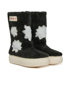 MARNI Stivali midi in teddy con stelle | Stivali E Anfibi | Anfibi E Stivali