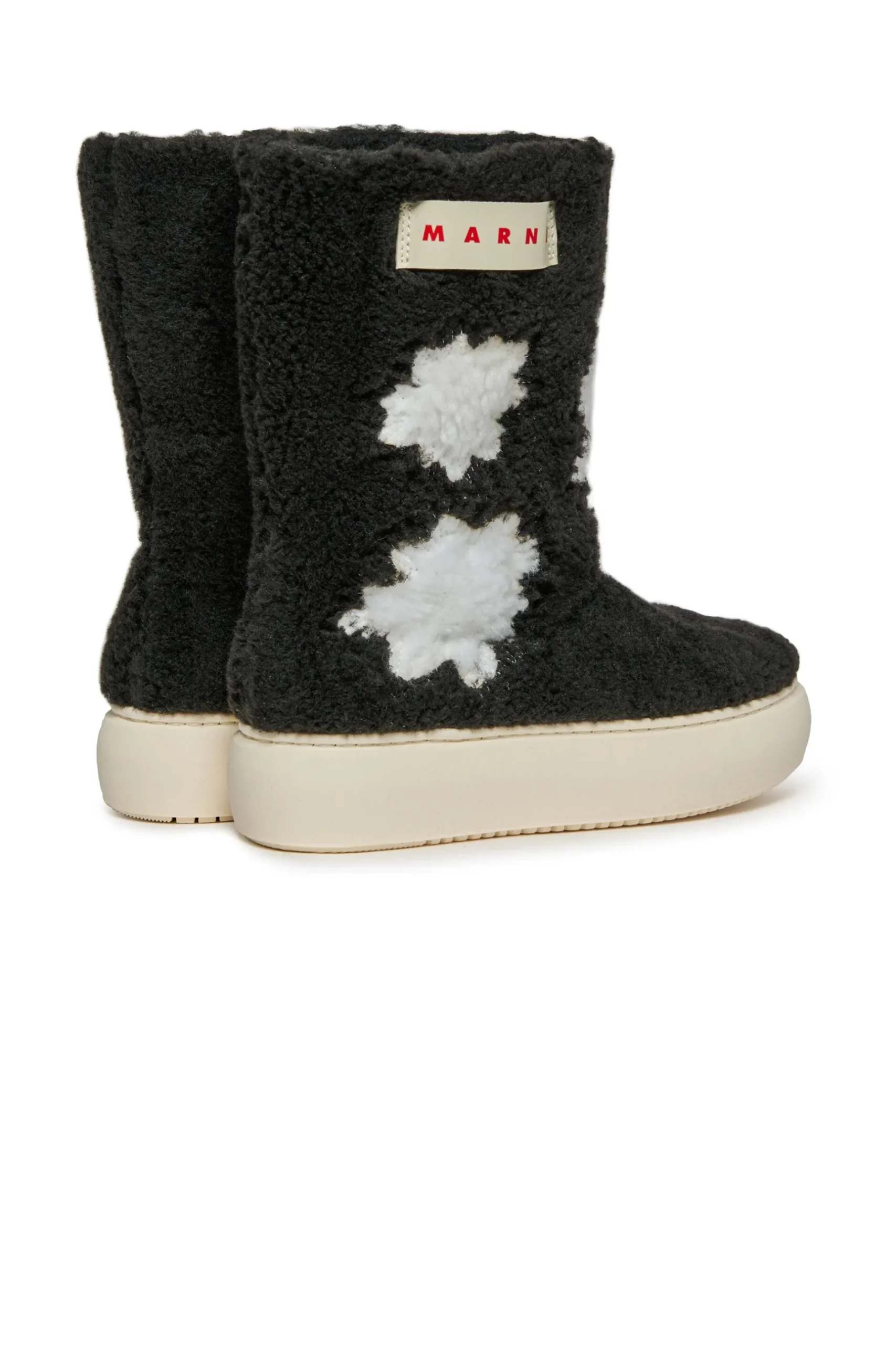 MARNI Stivali midi in teddy con stelle | Stivali E Anfibi | Anfibi E Stivali