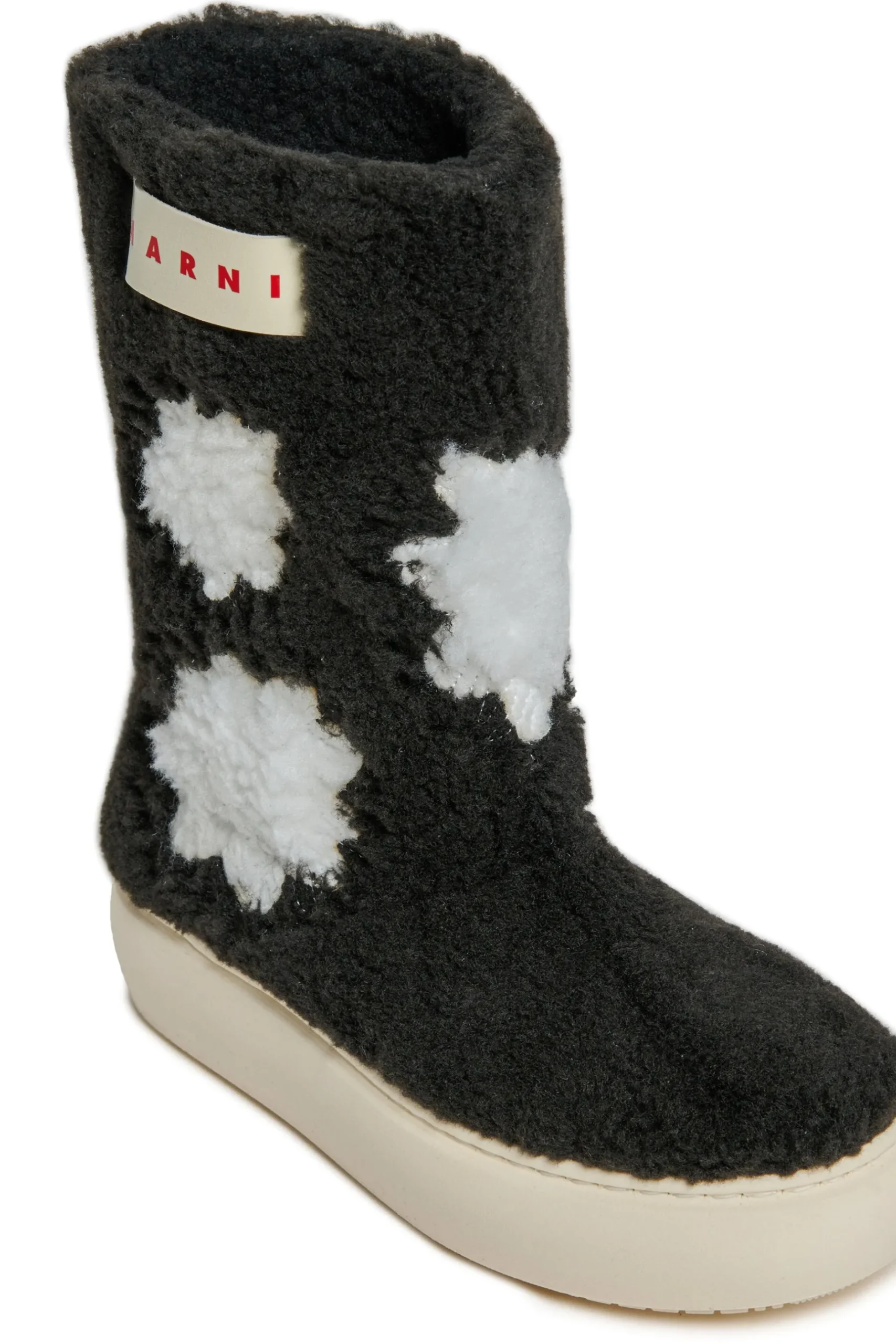MARNI Stivali midi in teddy con stelle | Stivali E Anfibi | Anfibi E Stivali