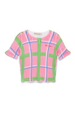 MARNI Top in maglia a coste allover Check | Maglieria