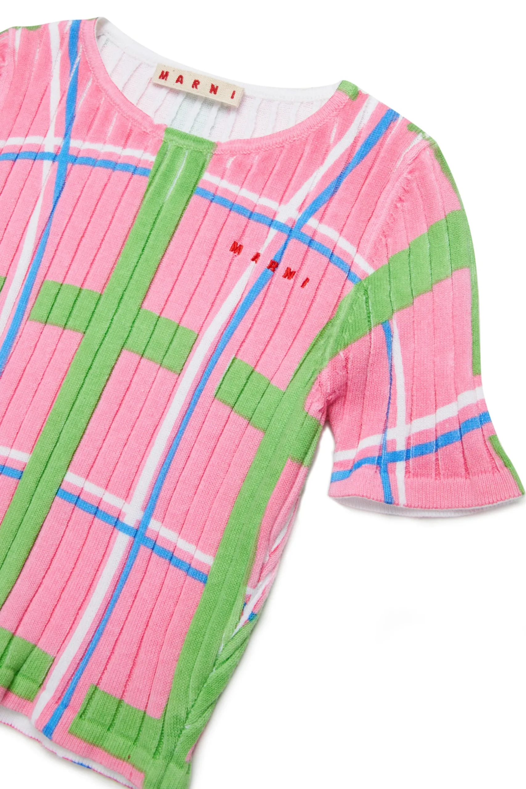MARNI Top in maglia a coste allover Check | Maglieria