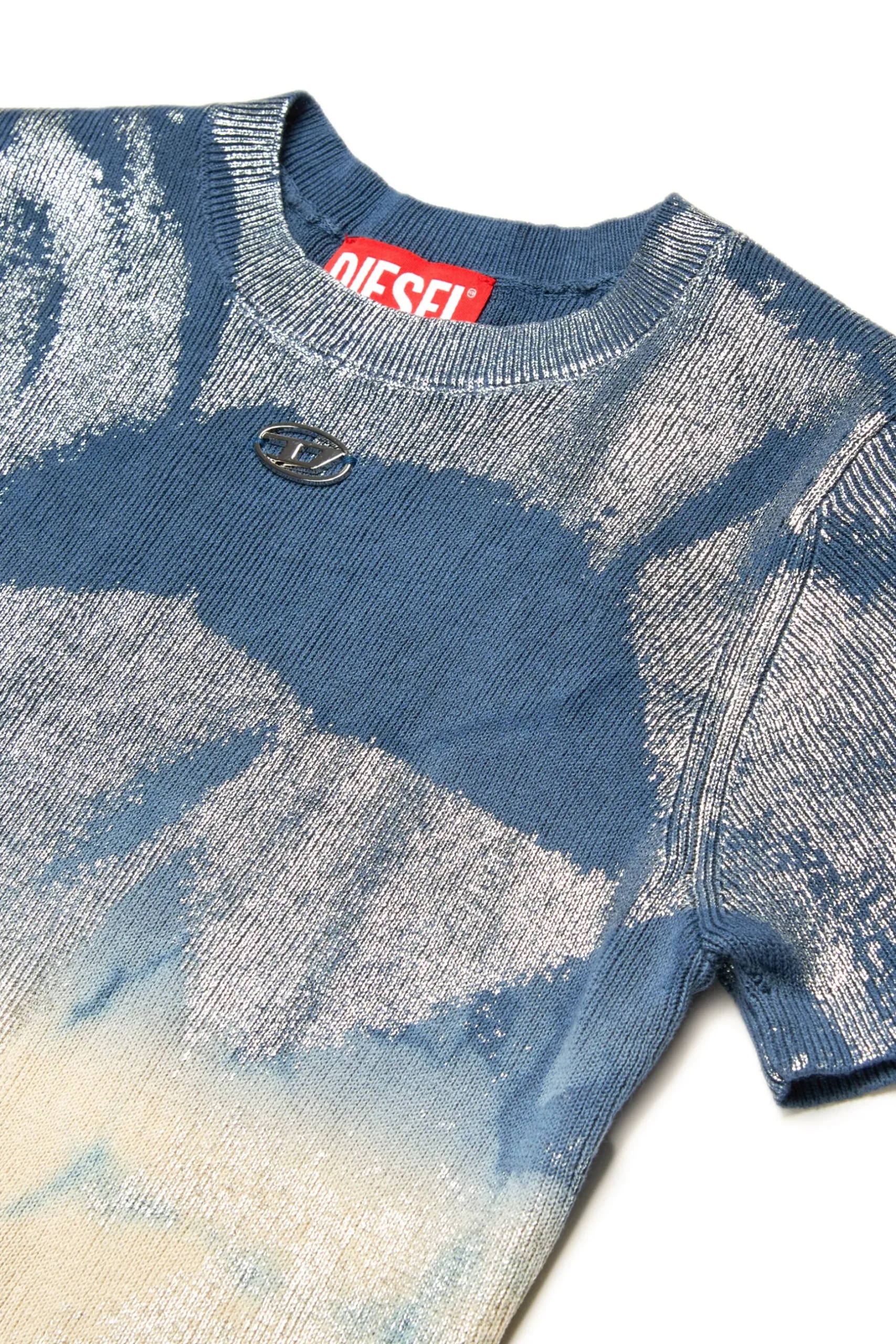 DIESEL Top in maglia effetto denim solarizzato | Maglieria