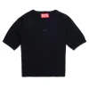 DIESEL Top in maglia rasata con logo Oval D | Bambino Maglieria | Oval D By Diesel