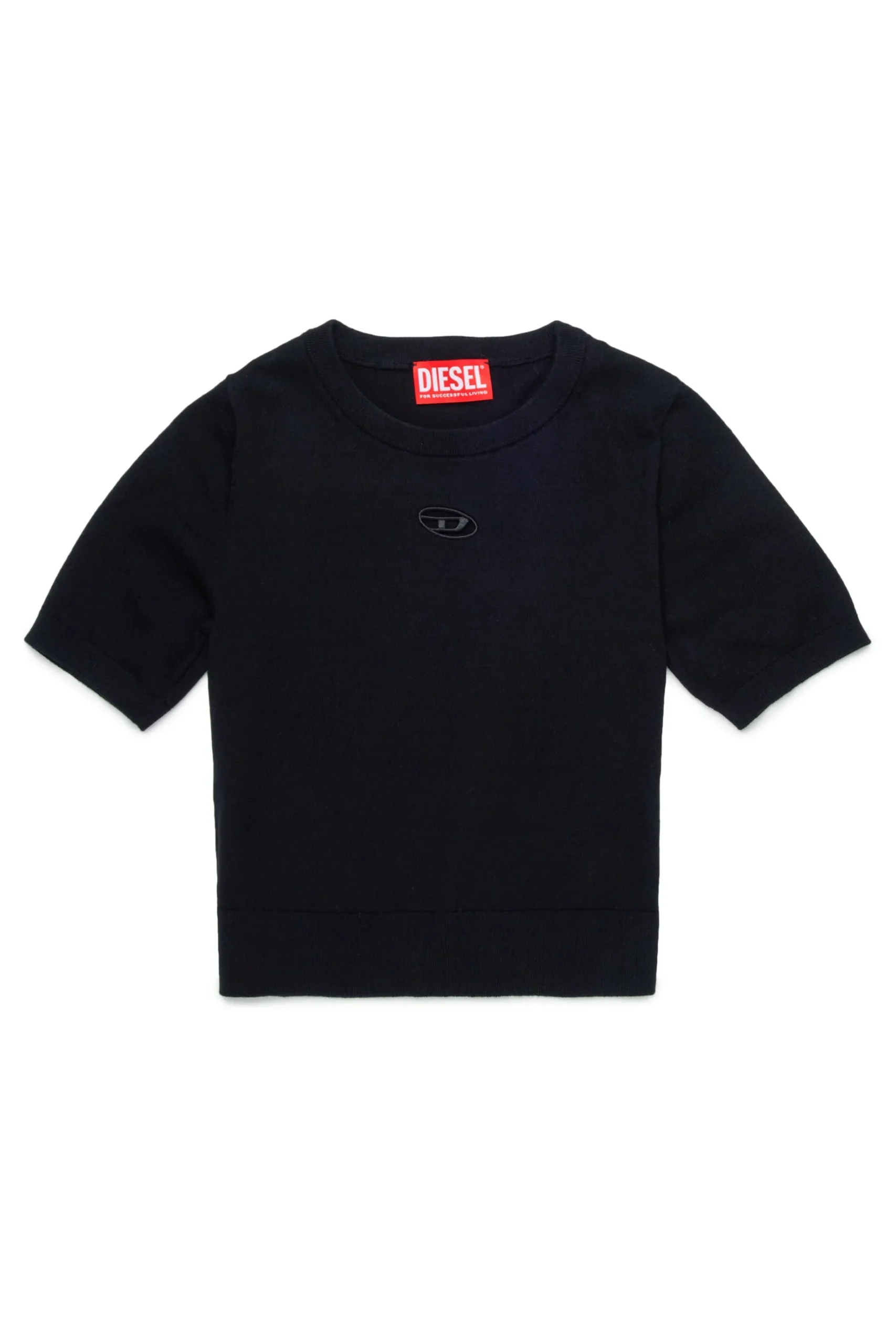 DIESEL Top in maglia rasata con logo Oval D | Bambino Maglieria | Oval D By Diesel