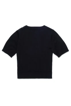 DIESEL Top in maglia rasata con logo Oval D | Bambino Maglieria | Oval D By Diesel