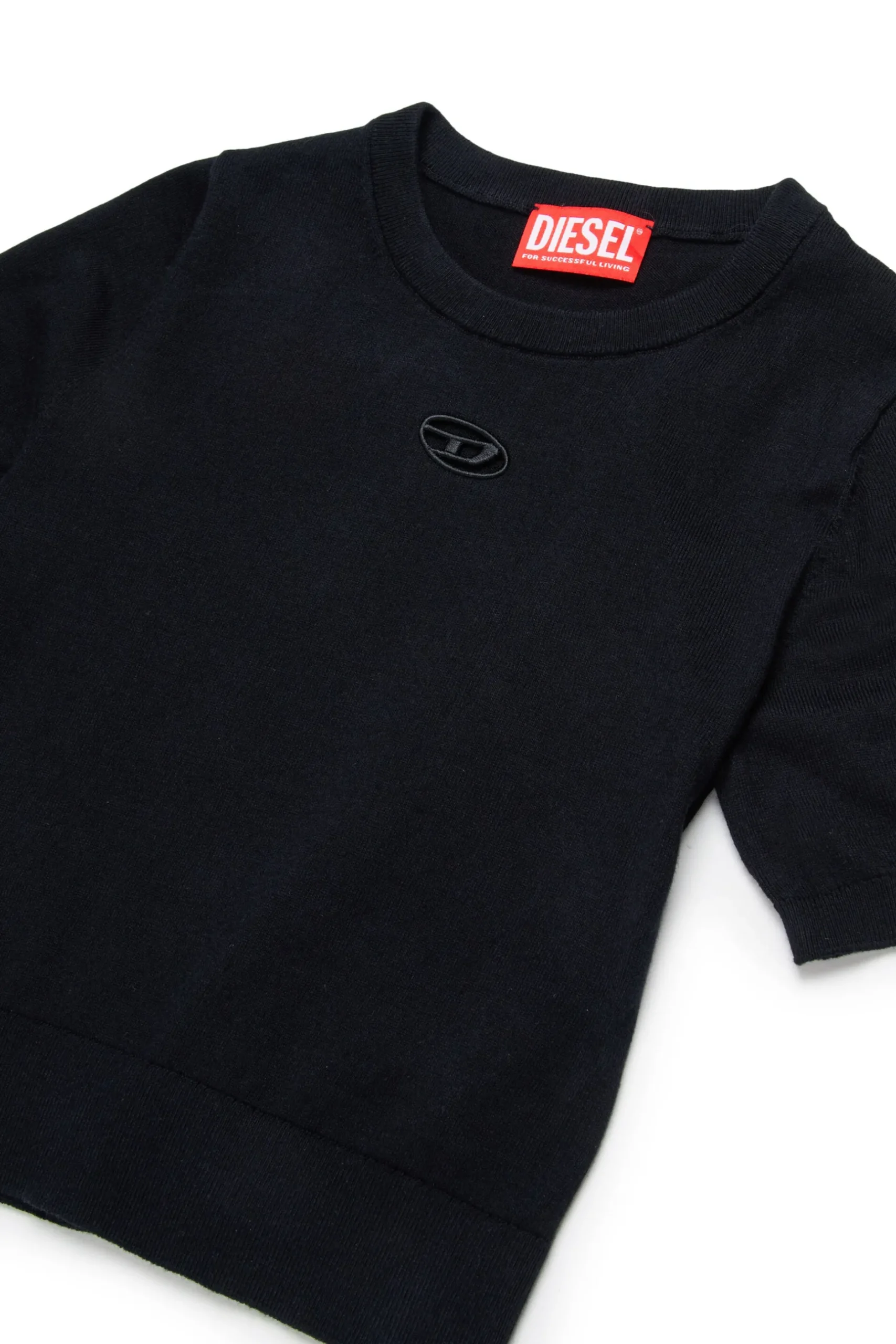 DIESEL Top in maglia rasata con logo Oval D | Bambino Maglieria | Oval D By Diesel