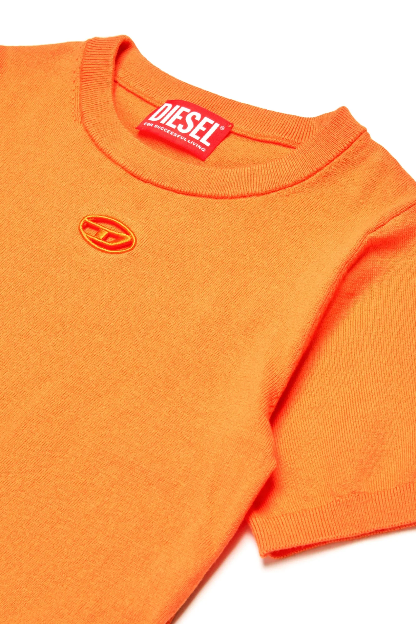 DIESEL Top in maglia rasata con logo Oval D | Bambino Maglieria | Oval D By Diesel