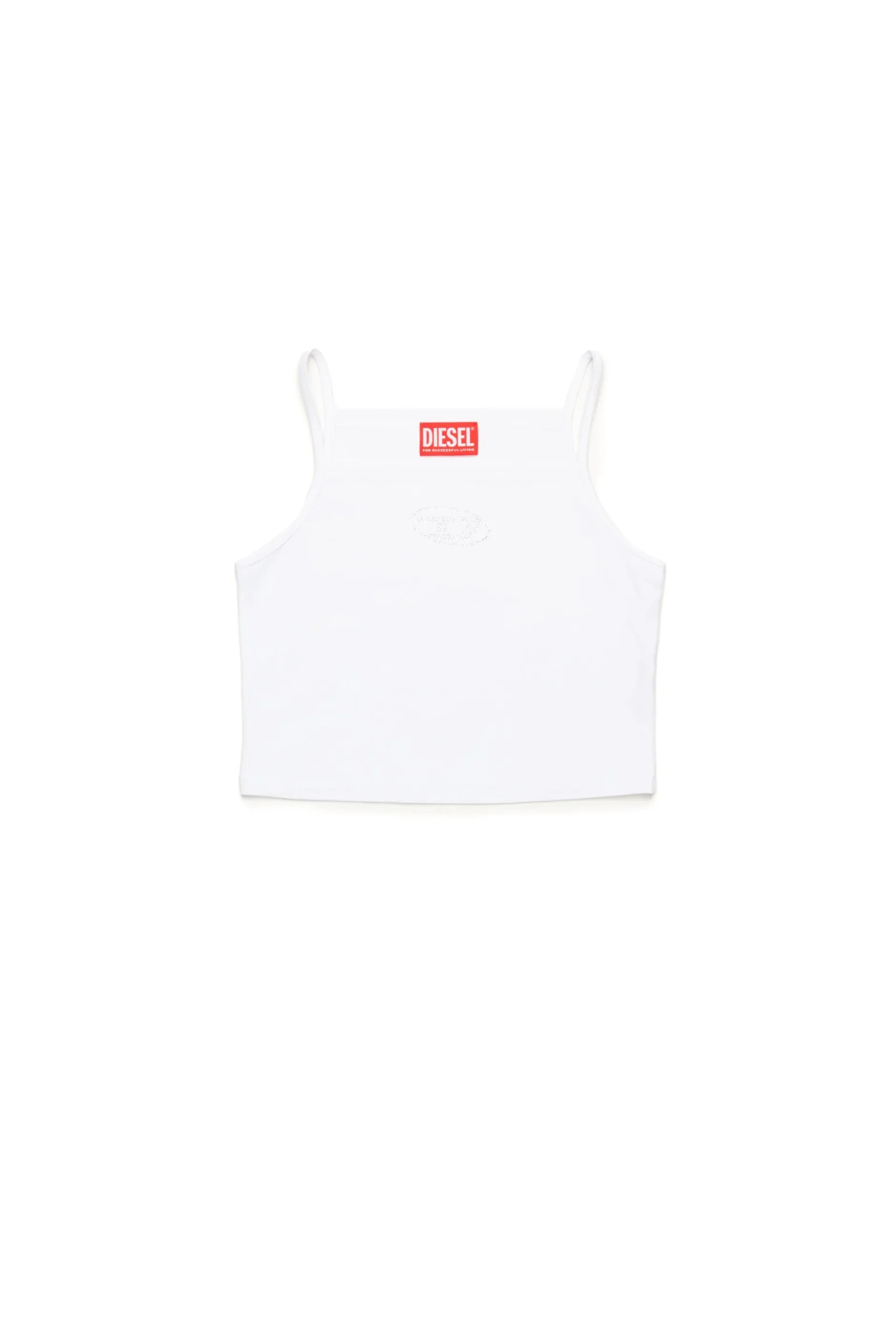 DIESEL Top smanicato con logo Oval D in strass | Bambino T-Shirts | Oval D By Diesel