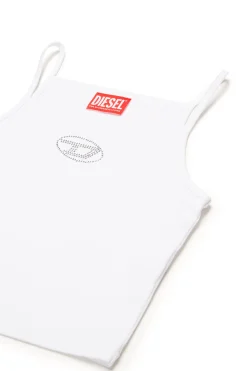 DIESEL Top smanicato con logo Oval D in strass | Bambino T-Shirts | Oval D By Diesel