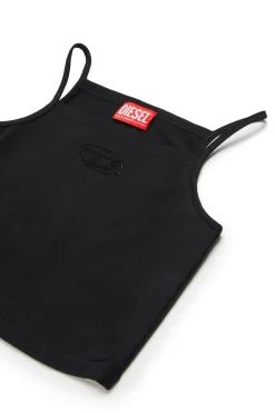 DIESEL Top smanicato con logo Oval D in strass | Bambino T-Shirts | Oval D By Diesel