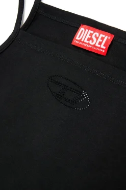 DIESEL Top smanicato con logo Oval D in strass | Bambino T-Shirts | Oval D By Diesel