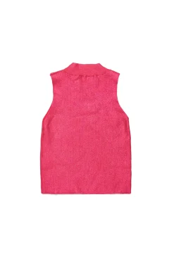 DIESEL Top smanicato in maglia a coste effetto mylar | Bambino Maglieria | Oval D By Diesel
