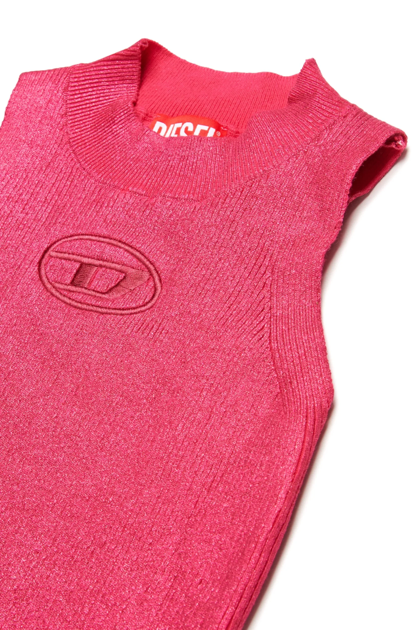DIESEL Top smanicato in maglia a coste effetto mylar | Bambino Maglieria | Oval D By Diesel