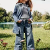 MAX&Co. Trench in denim blu medio sfumato | Bambino Giacche E Cappotti | Denim-Mania
