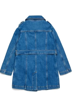 MAX&Co. Trench in denim blu medio sfumato | Bambino Giacche E Cappotti | Denim-Mania