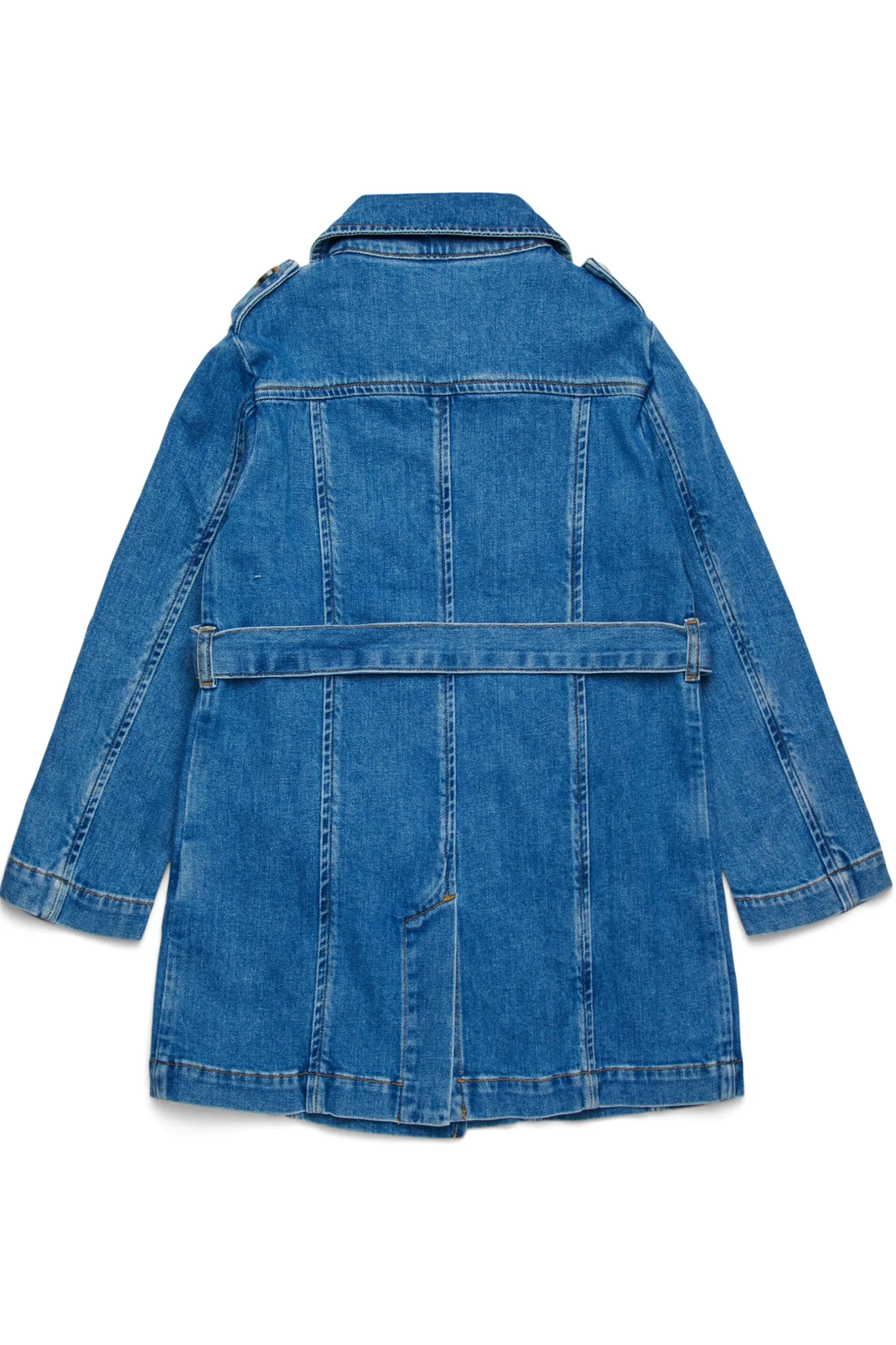 MAX&Co. Trench in denim blu medio sfumato | Bambino Giacche E Cappotti | Denim-Mania