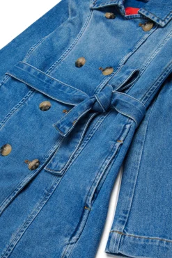 MAX&Co. Trench in denim blu medio sfumato | Bambino Giacche E Cappotti | Denim-Mania