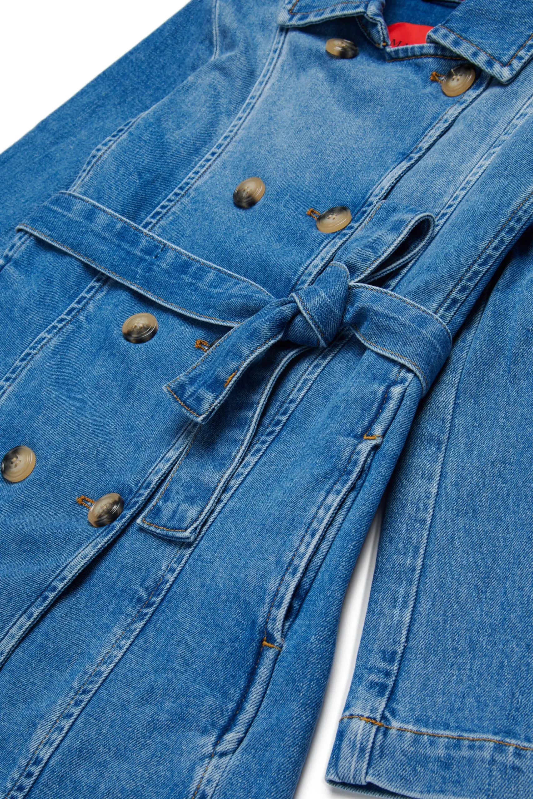 MAX&Co. Trench in denim blu medio sfumato | Bambino Giacche E Cappotti | Denim-Mania
