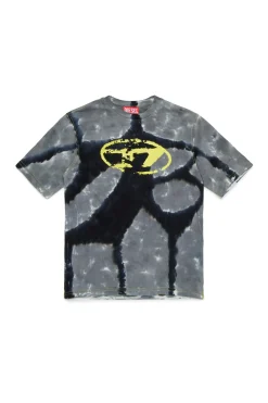 DIESEL T-shirt batik con logo Oval D | Bambino Oval D By Diesel | Oval D By Diesel