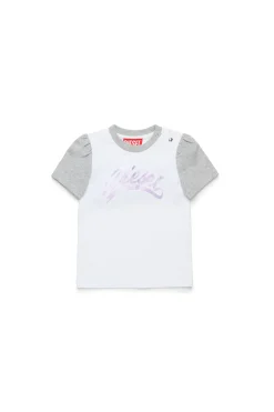 DIESEL T-shirt colorblock con grafica mylar | Bambino T-Shirt | Logomania