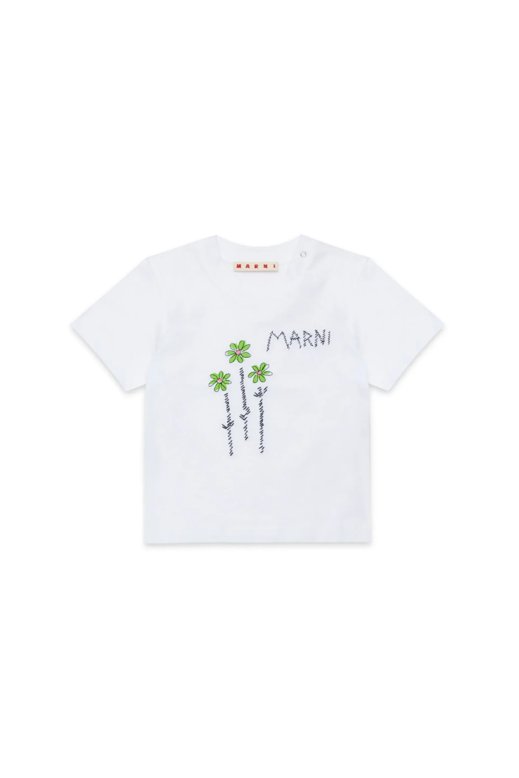 MARNI T-shirt con fiorellini ricamati | T-Shirt