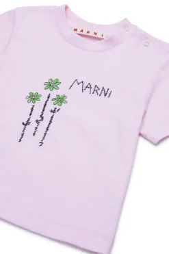 MARNI T-shirt con fiorellini ricamati | T-Shirt