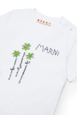 MARNI T-shirt con fiorellini ricamati | T-Shirt