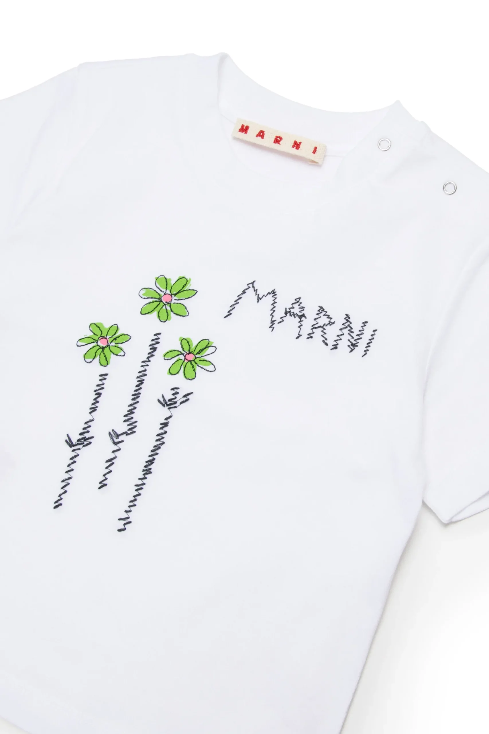 MARNI T-shirt con fiorellini ricamati | T-Shirt