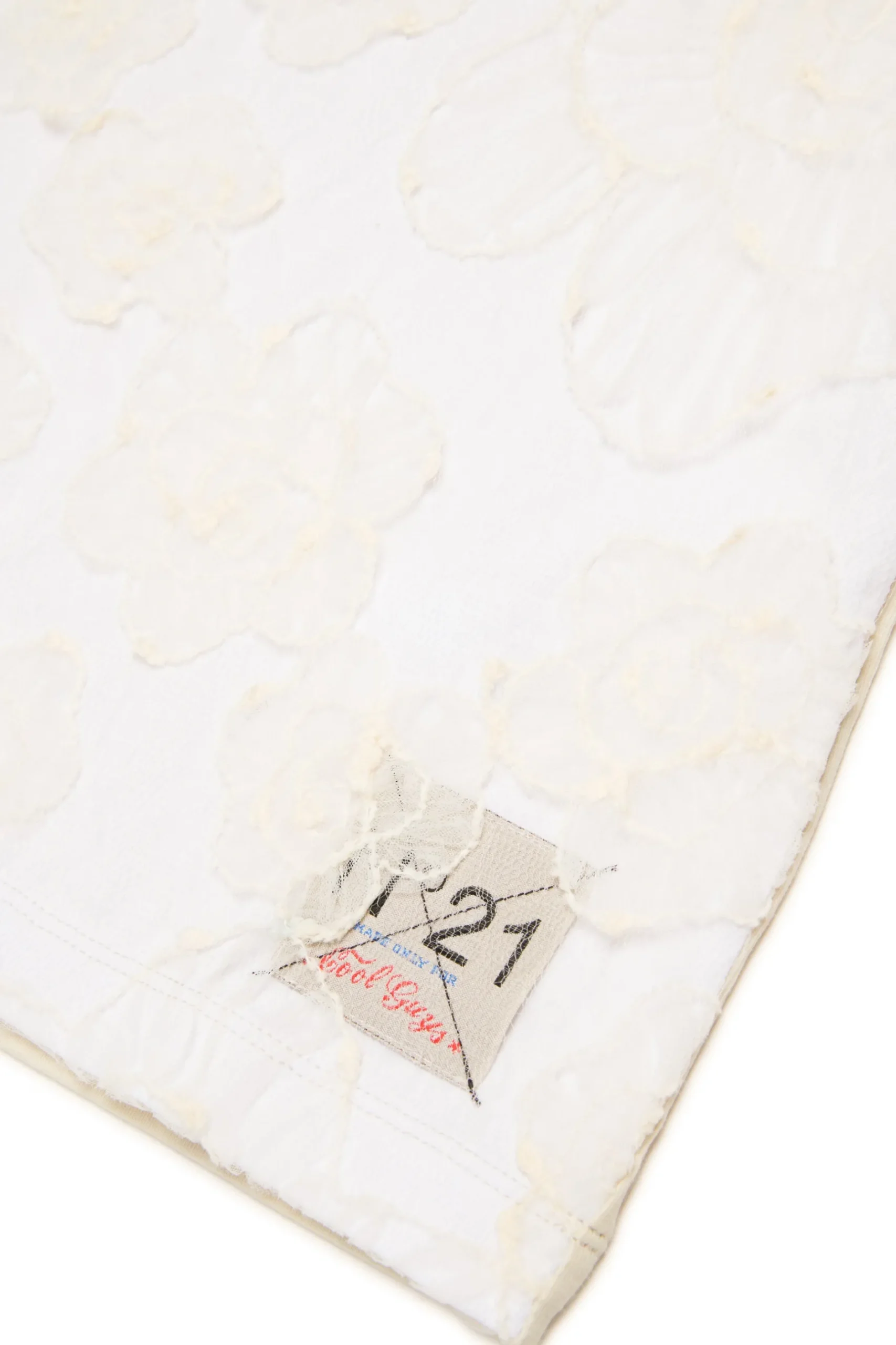 N°21 T-shirt con fiori in organza ricamata | T-Shirts