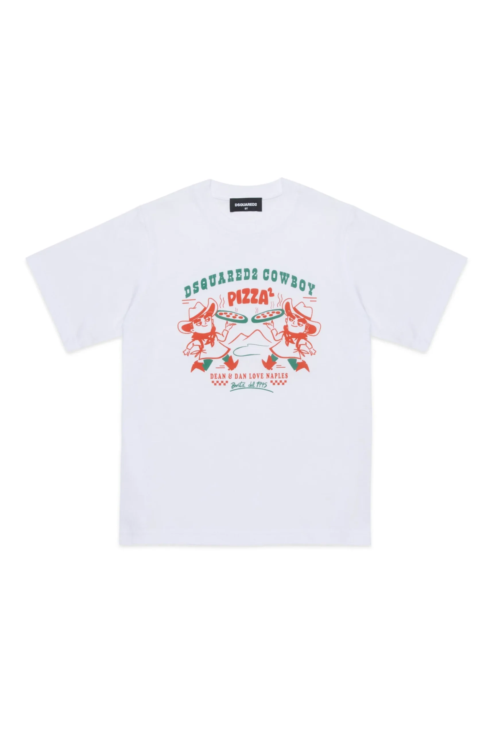 DSQUARED2 T-shirt con grafica Cowboy Pizza | Bambino T-Shirts | T-Shirts