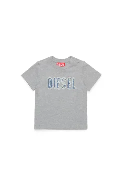 DIESEL T-shirt con grafica effetto denim | Bambino T-Shirt | Logomania