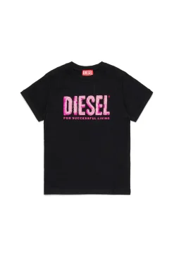 DIESEL T-shirt con logo con paillettes | T-Shirts